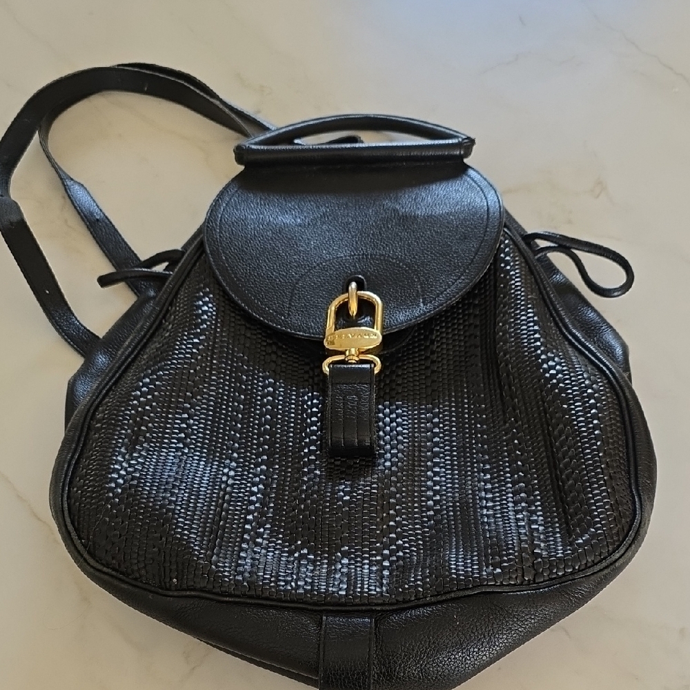 Authentic Delvaux Black Leather Backpack. Beautiful Condition.